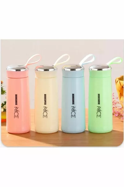 Thermos en plastique extérieur en verre multi-usages colorés de  ml (thé, café, pique-, camping, bureau, hôtel, café, école)
