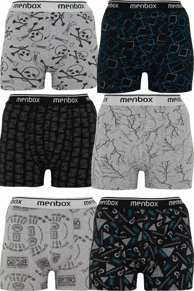 Boxer 6 pièces à motifs Lycra Classic pour homme