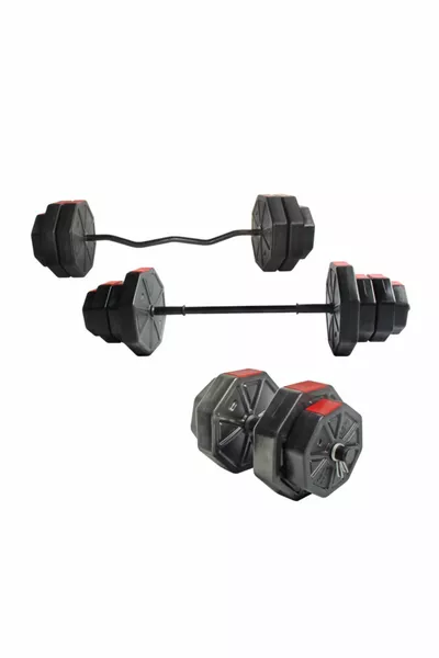  كجم ( سم) قضيب مسطح + Z بار طقم حديد الدمبل وزن الدمبل الكامل مع غطاء أحمر