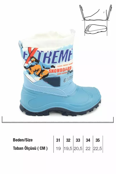 Winter Jongens Extreme Pluche Binnen Verstelbare Klittenband Waterdichte Snowboots Laarzen
