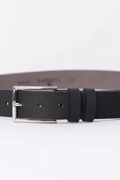 Ceinture Homme 3,5 cm Classique Noir