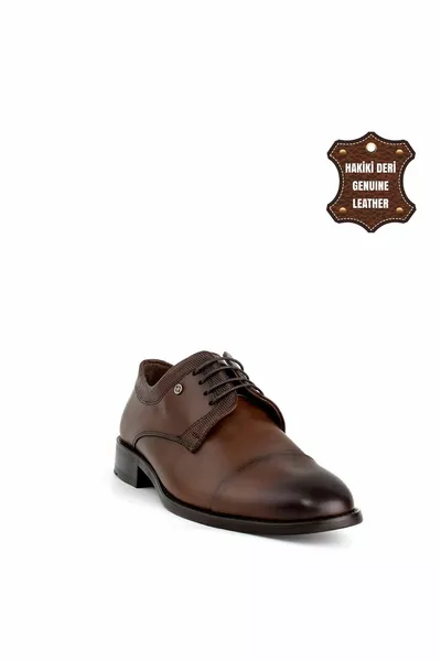  Men's Genuine Leather Classic Shoes Brown