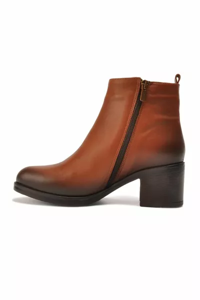 Elizabeth Tan Женские сапоги на молнии на каблуке Tan