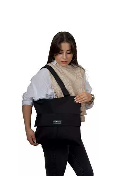 المرأة السوداء سستة اليد وحقيبة الكتف النسيج حمل حقيبة مخصص الخياطة خلق