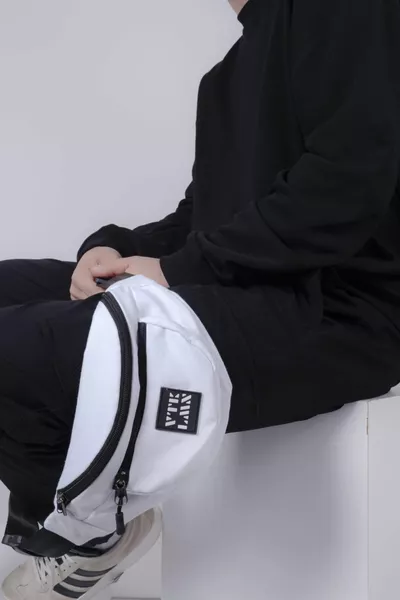 للجنسين الأبيض اللون الكتف والخصر حقيبة