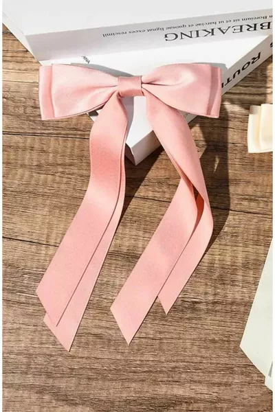 Pink Color Bow Model Vending Machine Clip Clasp 1 Piece Double Bow Double Tail