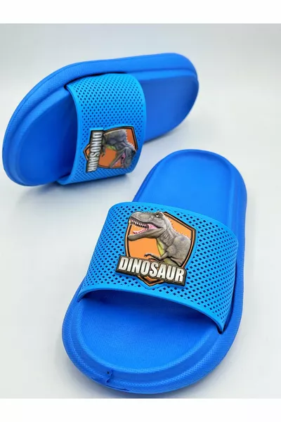 قاعدة تشريحية غير قابلة للانزلاق وحيد حمام سباحة شارع البحر البيت الأطفال النعال (ديناصور منقوشة)