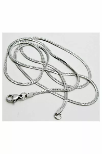 Плосък италиански модел колие змия змия  L стоманена мъжка верижка