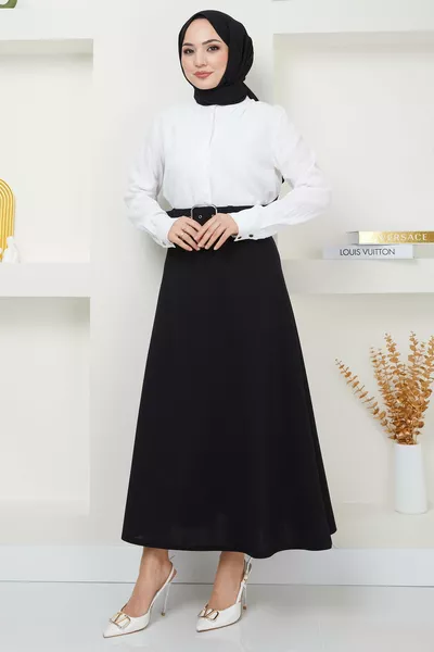 Belled Mevlana Skirt Black 