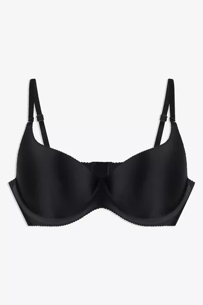 Дамски безшевен сутиен с лазерно рязане и подплънки Push Up в черно