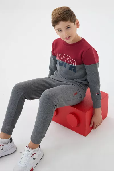 Мъжки детски бордо спортен екип