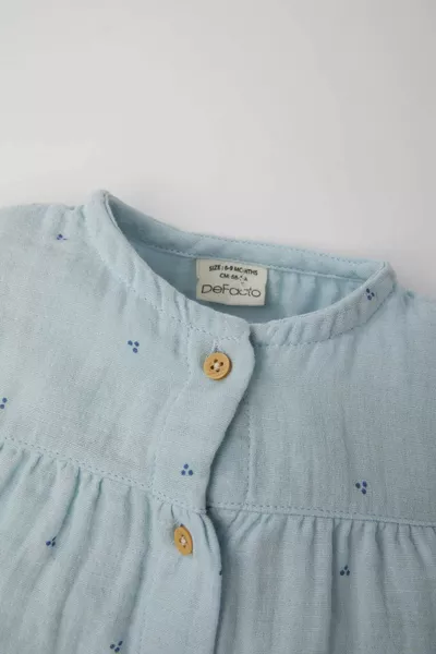 Tutina Neonato Femmina a Manica Corta in Mussola a Pois SM