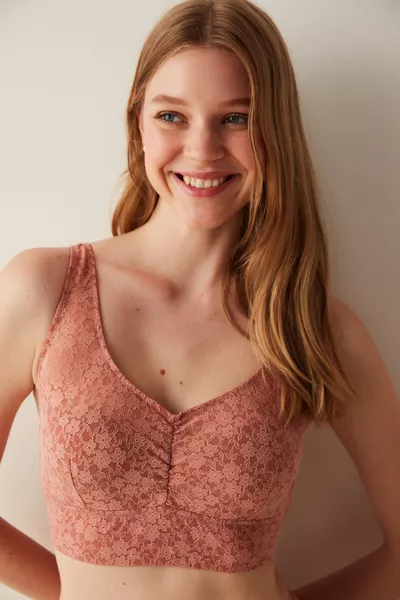 #безплатно бельо Бледо розово Ария сутиен без банели