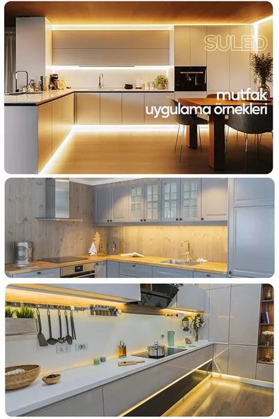 Bande LED 5 mètres Lumière du jour 3 puces Pro Éclairage d'ambiance Cuisine Salon Chambre Lumière LED