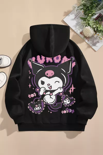 Kuromi Print Style Hoodie Sweatshirt