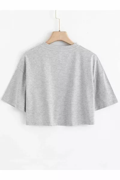 Scream Print Crop Top