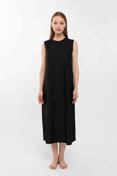 Black Sleeveless Dress Lining Petticoat