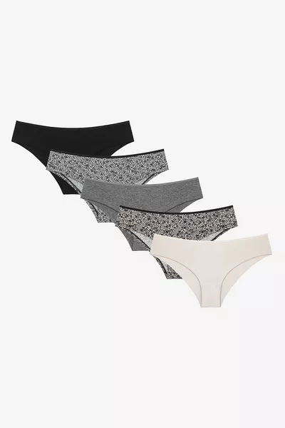 Leo Floral 5-Pack Multicolor Hipster Panties