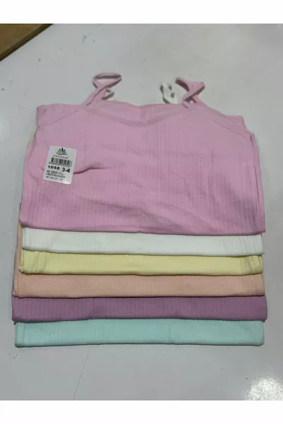 6 Girls' Tank Tops and 1 Pair of Underwear with a Gift