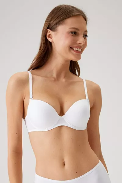 حمالة صدر نسائية بيضاء  بدون دعامة ميكرو