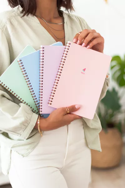 Школьный блокнот  с пружиной,  листов, комплект из 4 штук - в клетку