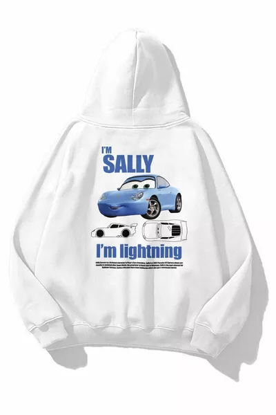 Felpa Unisex I'm Sally Cars Bianca