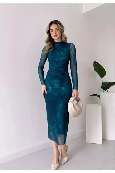 TM Linda Fashion Tüllkleid Nachtblau