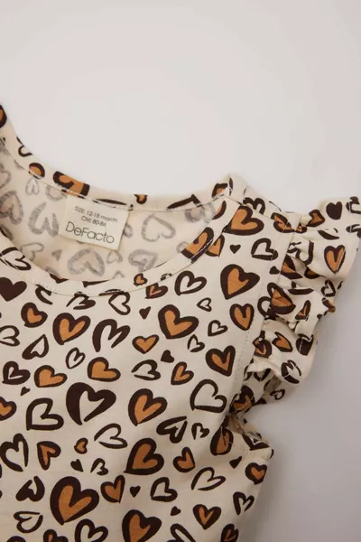 فستان بدون أكمام بنقشة للبنات SM