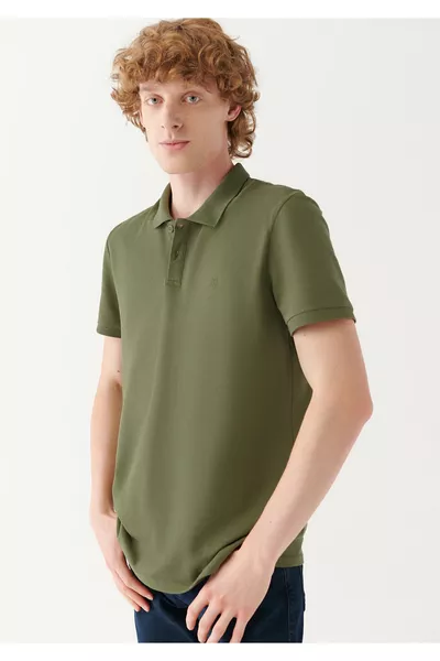 Green Polo T-Shirt Regular Fit / Standard Cut 