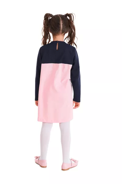 Sequin Catcorn Girls' Pink Long Sleeve Dress
