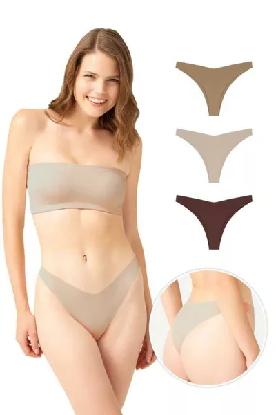 Laser Gesneden Dames Braziliaanse Slip 3-Pack-2