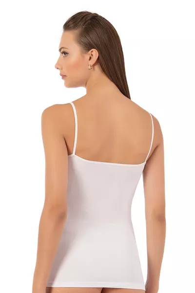 Özkan  Vrouwen Tanktop van Katoen met Elastische Kant en Koordbandjes