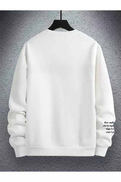 سويت شيرت قطن بألوان متعددة للنساء/الرجال يونيكس مع ياقة دائرية ومقاس واسع