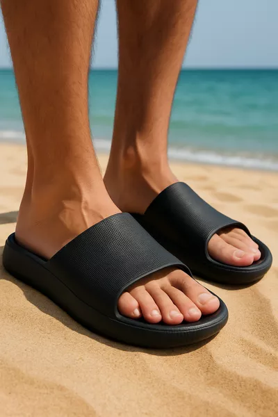 صنادل شاطئ ومسبح يومية للجنسين، منزلي وحمام، بنعل مقاوم للانزلاق