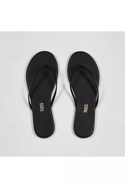 صندل نسائي أسود أنيق يومي أصابع