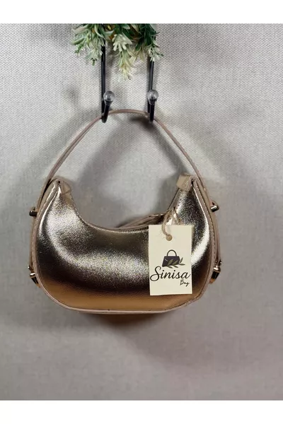 Дамска металическа мини вечерна чанта с регулируема дръжка (налична е мини версия с размери)