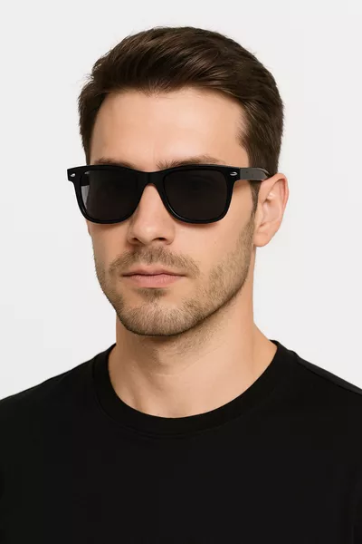 Occhiali da sole unisex per adulti con lenti polarizzate nere