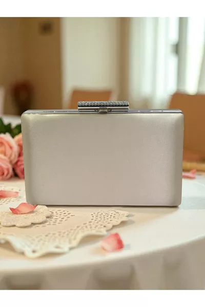 Ten Nude Satin Women's Evening Bag Party Bag Engagement Wedding Bag