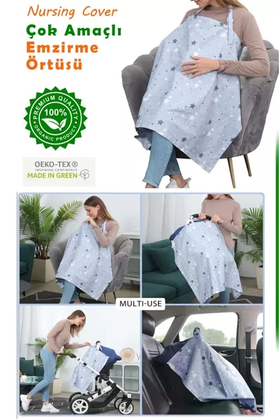 Nursing Apron, Multi-Purpose Nursing Cover, Stroller Cover % Cotton