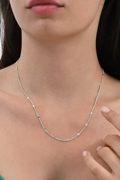 Silver Sequin Gourmet Chain. plating