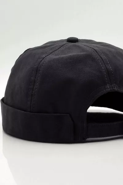Black Hip Hop Docker Hat % Cotton Foldable Cap