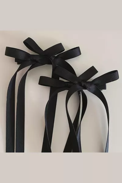 Fibbia doppia a pinza nera da donna a 2 fasci