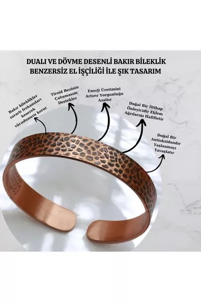 Браслет с двойной татуировкой из меди Zırh - стильный и духовный дизайн