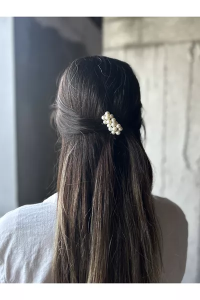 مشبك شعر صغير لؤلؤي ٤ سم