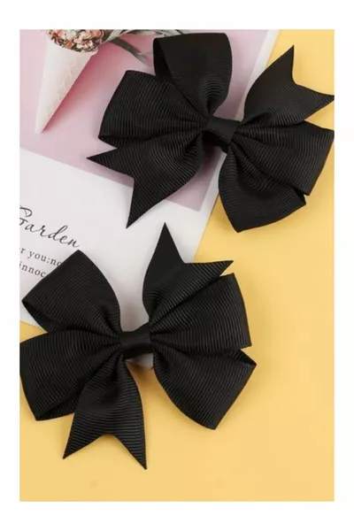 Детски Младши Грогрен Сатен Фиби с Панделка Комплект от 2 броя