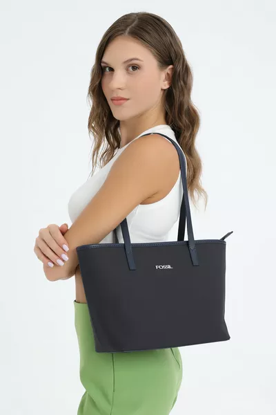 Damentasche aus Leder Blau 