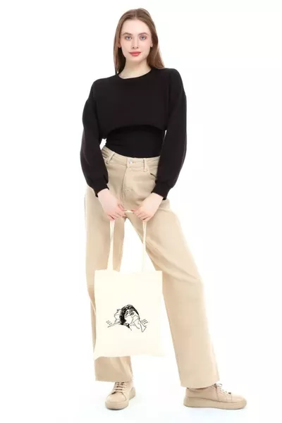 حقيبة قماشية مطبوعة إيليو وأوليفر