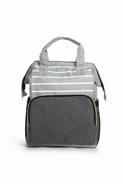 حقيبة ظهر للأم لرعاية الطفل مع زجاجة حليب، ترمس، مقاومة للسائل ومزودة بحامل