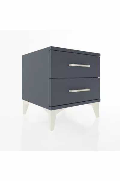 خزانة جانبية هايبريون بدرجين أنثراسيت-أنثراسيت