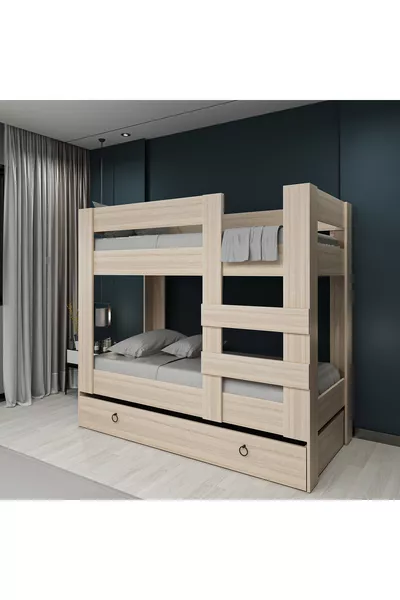 Jongeren Stapelbed Compatibel met Matras Sonoma Stapelbed met Bedbank